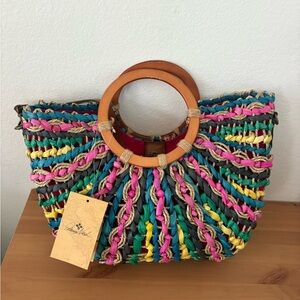 Brand New Patricia Nash Woven Straw Tote